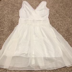 White flowy mini dress